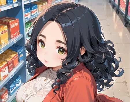 PonyScores7, source_anime, ah1, IllustriousQual, <lora:natsumi_style:0.5>, <lora:by_usakun-pony:0.4> by usakun, <lora:Akina_Bbw_Style_-_PonyXL:0.2> AkinBw
BREAK ((from above), (from side) medium distance from viewer focus on feet)
BREAK 1girl, mature female, (round face:1.2), (thick eyebrows:1.3), (curvy), round-chin, caucasian, (plump face), <lora:Round_face:0.2>, <lora:ETO_OCPonyXL:0.3> eto_oc, skindentation, (plump), thick thighs, wide hips, busty, voluptuous, lips, <lora:venus body PonyXL:0.3>, <lora:shinyskin2:0.2> glistening skin
BREAK  (((curly hair), long hair, (black hair:1.4), (parted hair:1.7), messy hair, kinky curls, <lora:hairdetailpxl:0.2> hairdetailpxl))
BREAK ((half green and brown eyes), (colorful eyes), (multicolored eyes), (downturned eyes:1.4), <lora:expressive eyes:0.2> expressive eyes, <lora:eyedetailpxl:0.2> eyedetailpxl, <lora:Eyes_High_Definition:0.2> EyesHD)
BREAK ((an expression of happiness,  <lora:Expressive_H:0.2> Expressiveh, <lora:Emotional_Anime_Expressions_PonyXL_Concept:0.2> emotional, <lora:Best_Facial_Expression_LoRA_PONY:0.2>, looking at viewer, <lora:Detailed expressive EXEV style -XL Pony V1.0:0.2> FaceDetail))
BREAK ((Chicken Dance Dance))
BREAK big dip oruby a sophisticated midi dress with a fitted silhouette, paired with sheer tights pantyhose and classic pumps, The outfit is elegant and perfect for a business meeting
BREAK (((Furniture store)))
BREAK <lora:xl_more_art-full_v1:0.2>, <lora:aesthetic_anime_v1s:0.2>, <lora:EpicF4nta5yXL:0.2>, <lora:detailxl:0.2> detailxl, <lora:Fant5yP0ny:0.2>, best quality, amazing quality, best aesthetic, absurdres, illustration, Volumetric_Lighting, ultra-detailed, very aesthetic, intricate details, 8k, masterpiece, best_quality
BREAK Stable_Yogis_PDXL_Positives, AS-Adult, <lora:Complicated fantasy portrait - XL Pony V2.0:0.2>, bad-hands-5, <lora:HDA_Detailer:0.3>, HDA_FatGirlXL