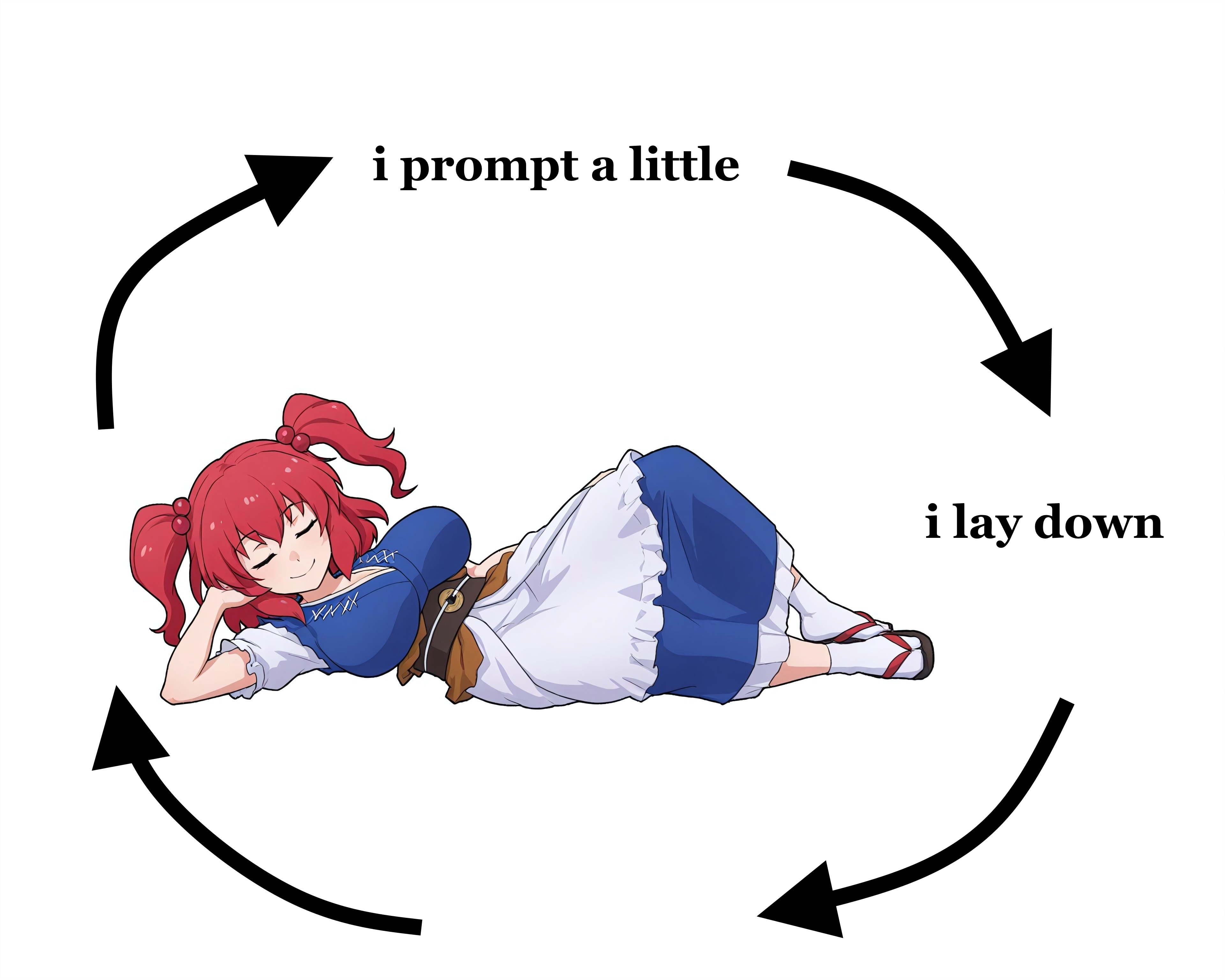 solo, 1girl, on_Side, laying, onozuka_komachi, full_body, smile, huge_breasts, socks, sandals, dress, closed_eyes, white_background, hand, wide_hips, huge_ass, thick_thighs,