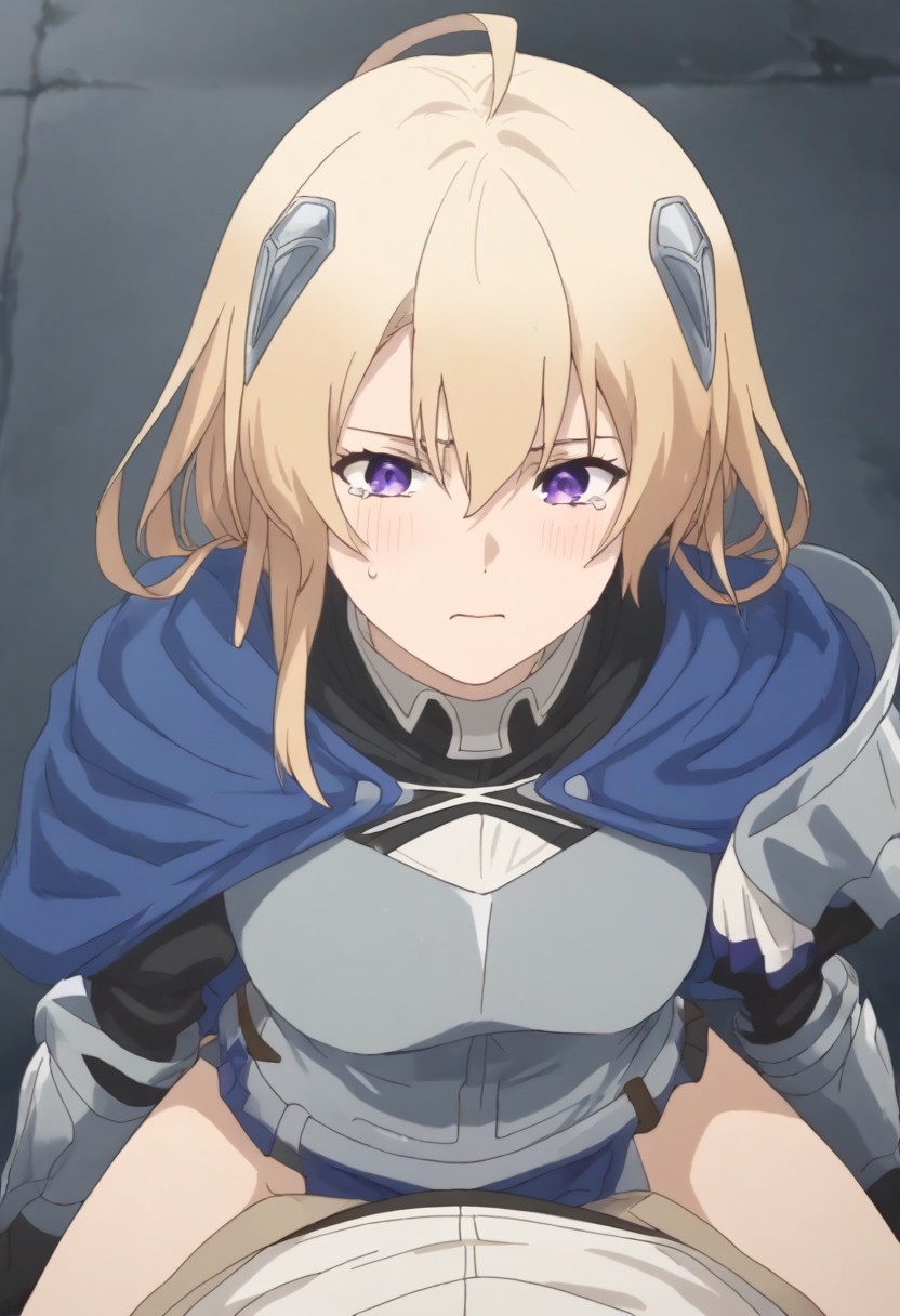(masterpiece, best quality), intricate details, 1girl, 1girl, Ines Harness, purple eyes, blonde hair, long hair, low tie ponytail.
BREAK Depicts a regal, mysterious figure draped in elegant dep blue and gold garments, a female witch, cute, realistic, twinkling eyes.
BREAK
Straddling, from above, crying, cry, tears, wet, sweat, sweating, red cheeks, steam, vapor.