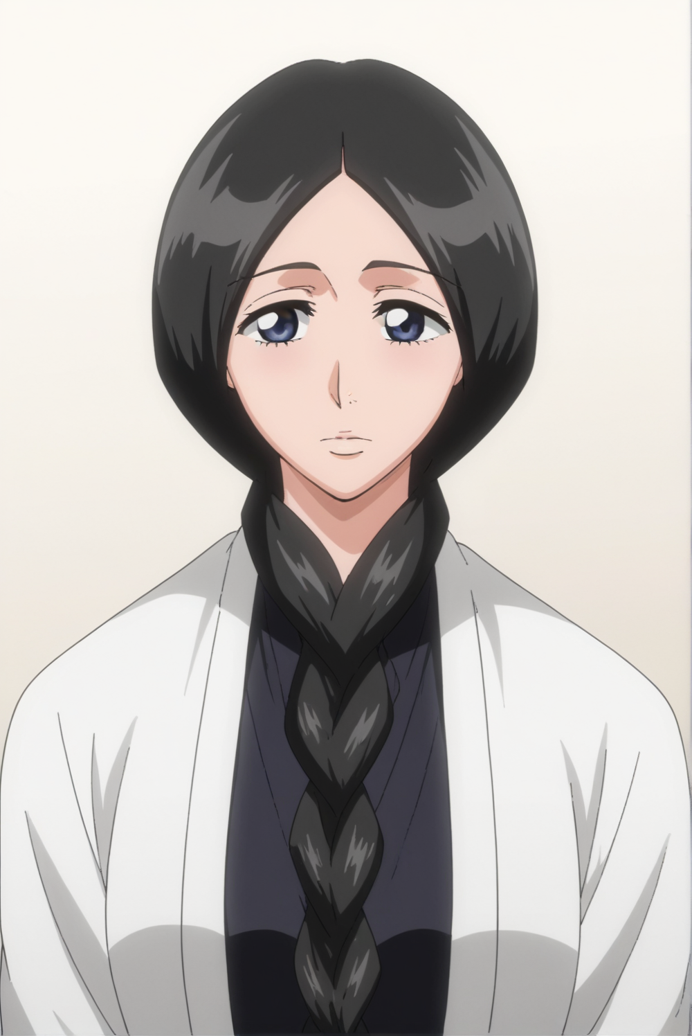 <lora:Retsu_Unohana:0.7>,  Retsu Unohana, white background, upper body