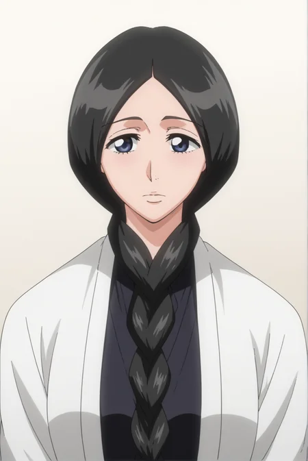 <lora:Retsu_Unohana:0.7>,  Retsu Unohana, white background, upper body