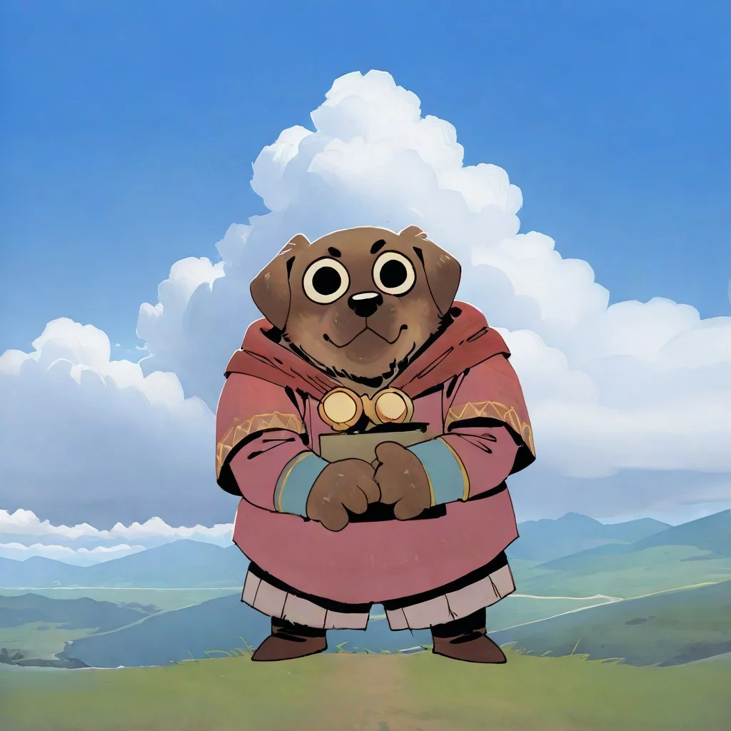 score_9, score_8_up, score_7_up, score_6_up:1.2,,masterpiece, best quality, amazing quality, 2023, 2022, 2021, 2020, 2017,masterpiece, best quality, amazing quality,mastiff,furry,fat,Hills landscape,cloudy day,hi res, absurd res, digital media (art work),ROOT,black eyes, Expressiveh,