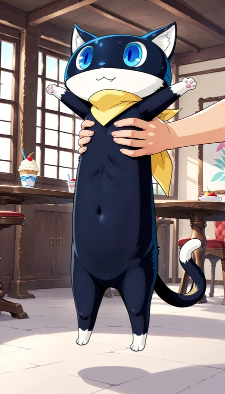 score 9,score_8_up,score_7_up,source_anime,masterpiece,best quality,(anime screencap:1.4),(official art:1.4),anime coloring,
BREAK
( morgana:1),full body,chibi,cat,no humans,(blue eyes:1.2),
<lora:Morgana_PDXL:0.8>,<lora:LongCatMeme_XLPD:0.8>,