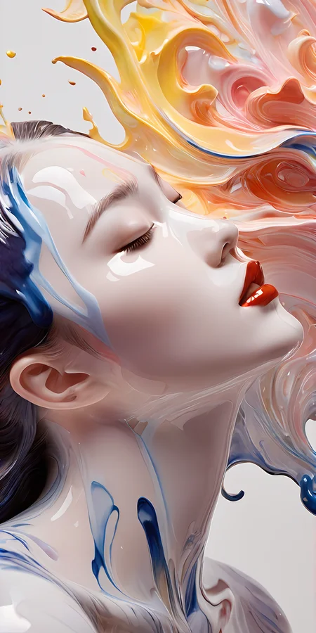 official art,unity 8k wallpaper,ultra detailed,beautiful and aesthetic,masterpiece,best quality,(zentangle, mandala, tangle, entangle),(fractal art:1.3),1girl,extremely detailed,dynamic angle,cowboyshot,the most beautiful form of chaos,elegant,a brutalist designed,vivid colours,romanticism,by james jean,roby dwi antono,ross tran,francis bacon,michal mraz,adrian ghenie,petra cortright,gerhard richter,takato yamamoto,ashley wood,atmospheric,ecstasy of musical notes,streaming musical notes visible,white background,ink,scenery,a girl formed of colored glaze,closed eyes,coloured glaze