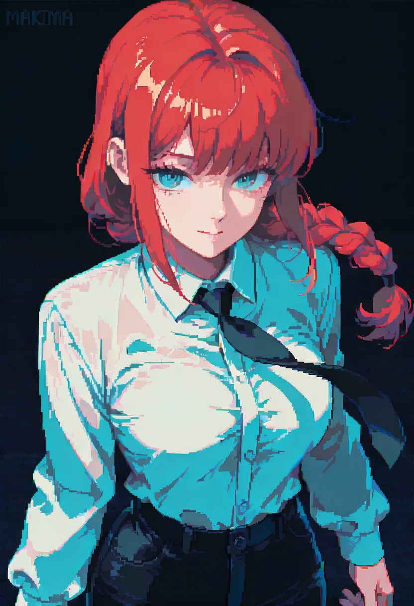 dpa,pixel art, 1girl, solo, makima_(chainsaw_man)