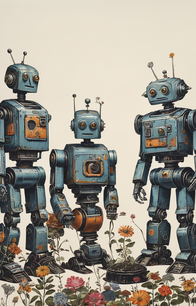 masterpiece,best quality,<lora:tbh39-sdxl:0.9>,illustration, portrait of Housework robots