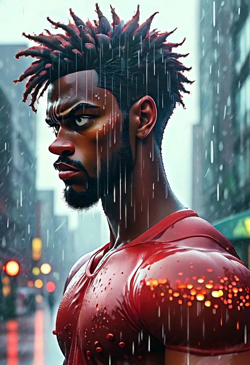 Jed-dblexpsre effect, glitch art photo, novuschroma79 style, merged, anime
epic portrait of muscular black male, (dynamic pose:1.7), (sweat:1.5), (rain:1.5), merging with gym weights, (Boston cityscape:1.7), (Boston Celtics:1.4), (Red Sox:1.4), (double exposure:1.8), surrealist touch, (René Magritte style:1.6), (reality distortion:1.7), glitch art, dreamlike, (floating objects:1.5), (melting buildings:1.5), (distorted gym equipment:1.6), (MC Escher geometric paradoxes:1.8), (nighttime backdrop:1.6), (soft glowing fog:1.7), dramatic lighting, (neon tones:1.6), vibrant colors, (god rays:1.8), massive scale, (85mm lens style:1.8), cinematic depth