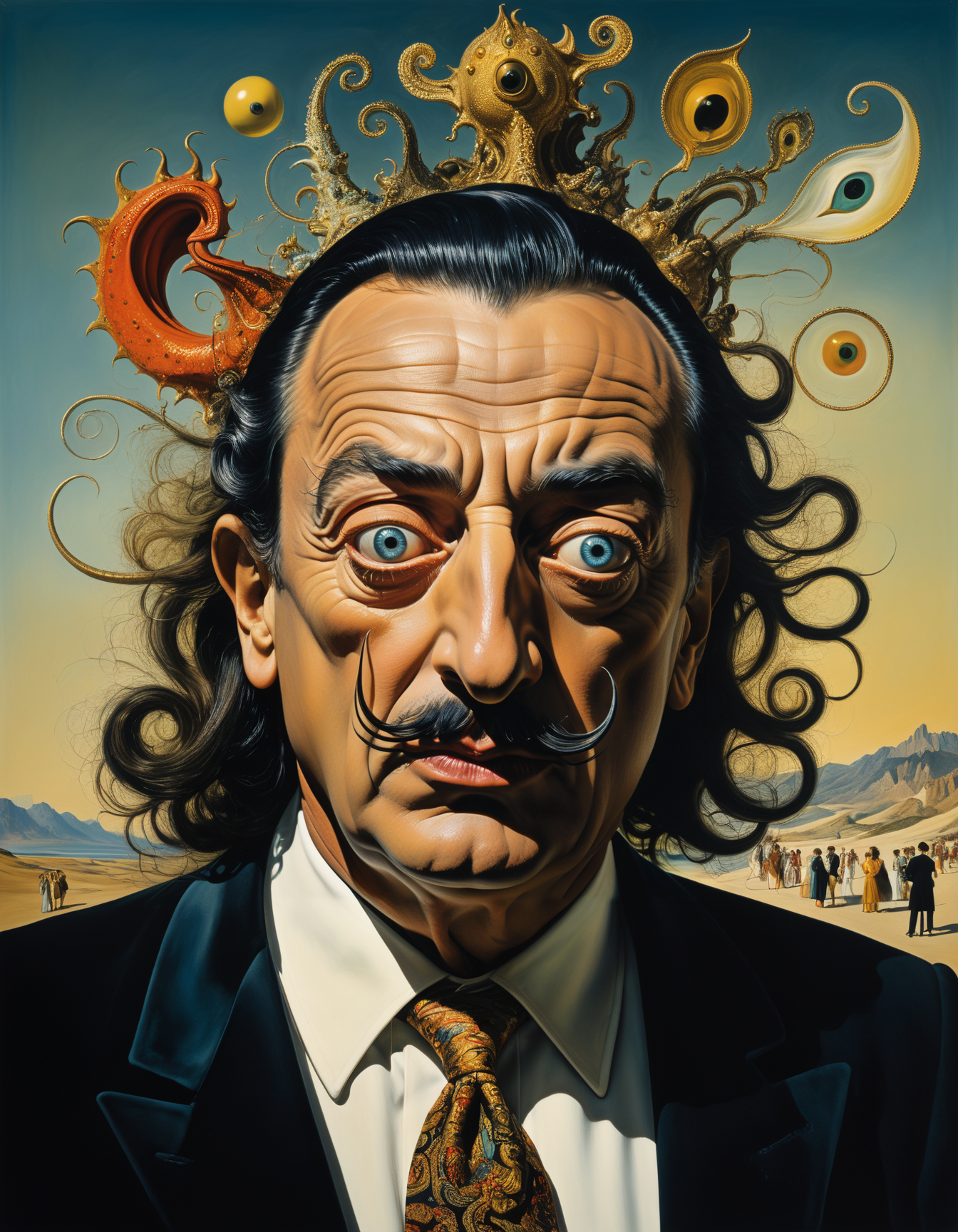 professional photograph of a gullible and otherworldly monstrous creature  by  Salvador Dali and Craola and garry winogrand , bold lines, hyper detailed, dark limited palette, dramatic lighting,  (intricate details, masterpiece, best quality:1.4),
<lora:add-detail-xl:1> <lora:xl_more_art-full_v1:0.5>