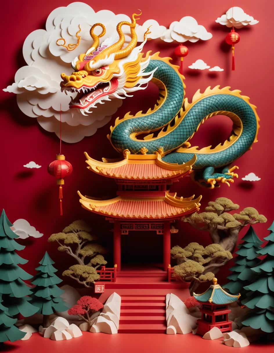 detailed dollp, plastic skin, detailed hair, smooth hair,
eastern dragon,chinese dragon,(solo:1.5),centered of dragon head,serpentine,majestic,pinetrees,paper lanterns,mountain,clouds,Spring Festival,Flat style,illustration,redbackground,high detail,high quality,completed
<lora:dolly-merge-xl_v1:1.5>
<reference: https://civitai.com/images/4594597>