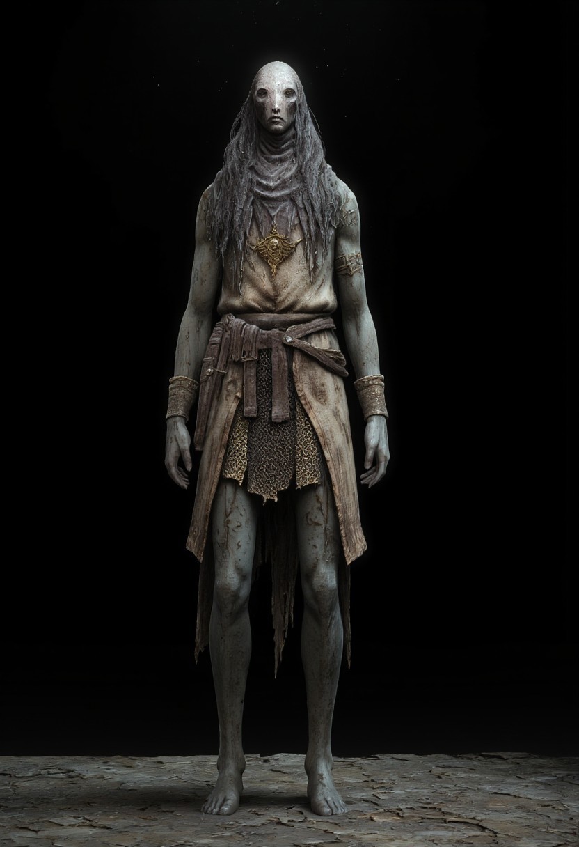 malformed hobo Miner lizardman in a roman soldier armor mixed with legionnaire attire
Standing on a flat ground
Set against a solid dark black color background to emphasize its unsettling unnatural form that emphasizes its silhouette. The medium is not a traditional painting or illustrative medium like watercolor or ink but rather a digital 3D rendering.
MikeFranchinastyle, bbstyle,, horror theme,, ZBClay model of a gray sculpture, zbrush, d4arks0uls, overcast lighting