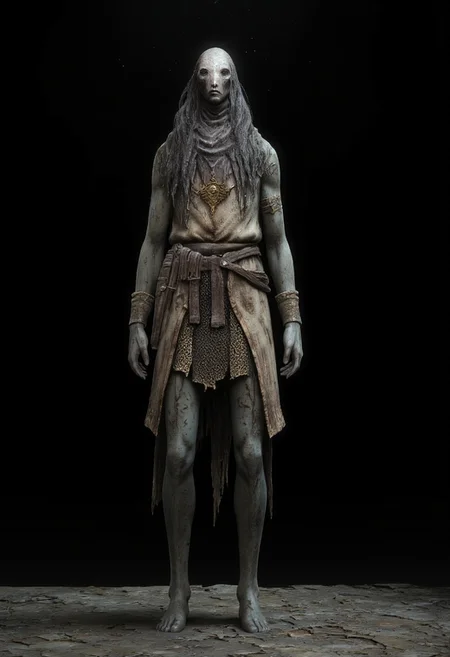 malformed hobo Miner lizardman in a roman soldier armor mixed with legionnaire attire
Standing on a flat ground
Set against a solid dark black color background to emphasize its unsettling unnatural form that emphasizes its silhouette. The medium is not a traditional painting or illustrative medium like watercolor or ink but rather a digital 3D rendering.
MikeFranchinastyle, bbstyle,, horror theme,, ZBClay model of a gray sculpture, zbrush, d4arks0uls, overcast lighting