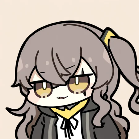 chibi,solo,1girl,ump45 \(girls' frontline\),girls' frontline,long hair,scar across eye,brown hair,one side up,scar on face,bangs,yellow eyes,hair between eyes,brown eyes
<lora:Oldstore_noob_4:1>,