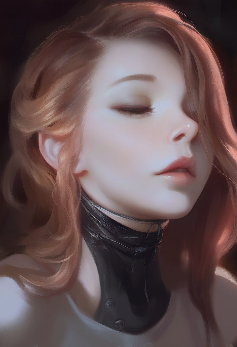 masterpiece, best quality, realistic, portrait, 1girl, solo, asphyxiation<lora:1equals2_v1_5_noob:1.0>