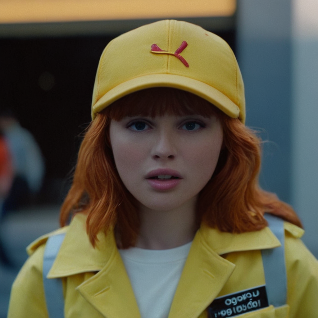 cinematic film still of <lora:add-detail-xl:0.1>1
<lora:detailed:0.3> realism
<lora:perfection style:0.2> perfect
<lora:eyetune:0.6>
<lora:xl_more_art-full_v1:0.1>
<lora:Ron Fricke style:0.3>
<lora:Unreal Engine style:0.3>
<lora:TeethXL:0.3>
<lora:Chiaroscuro Lighting Style:0.3> Chiaroscuro Lighting Style
 <lora:Television advertisement Hollywood Cinematic Film style:1>
A dramatic cinematic photographic image of a woman with a hat on and a yellow jacket,1girl,long hair,open mouth,blue eyes,multiple girls,brown hair,shirt,hat,upper body,red hair,teeth,striped,orange hair,blurry,blurry background,yellow shirt,realistic , Commercial advertisement themed, sharp, detailed, epic photography, artistic, creative, dramatic light, cinematic style, Kodak film style, different lighting style, different color style, different background, different scene, different person, different people, different race, different gender, 8k resolution, Television advertisement Hollywood Cinematic Film style, shallow depth of field, vignette, highly detailed, high budget, bokeh, cinemascope, moody, epic, gorgeous, film grain, grainy