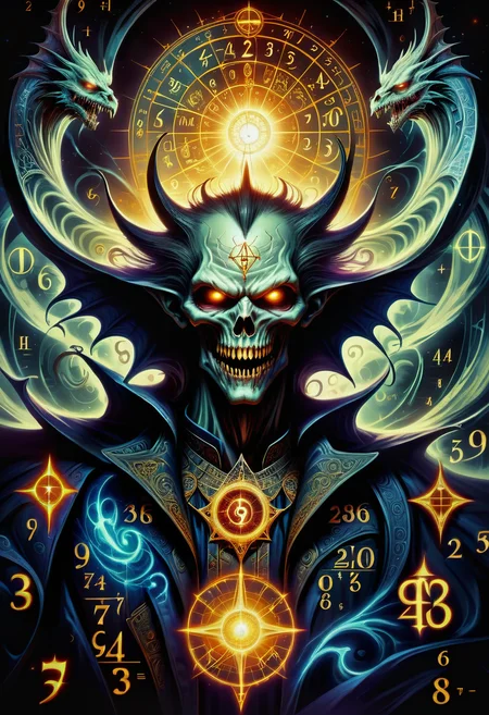 hyper detailed masterpiece, dynamic, awesome quality,swirling DonMM4hM4g1cXL math magic,numbers, symbols,strigoi, mythical undead vampiric being, pale deathly complexion, sharp fangs, cursed, malevolent, supernatural powers, bygone,convenience,inhospitable,solar,technical,elemental,evanesce, <lora:DonMM4hM4g1cXL-000008:0.8>