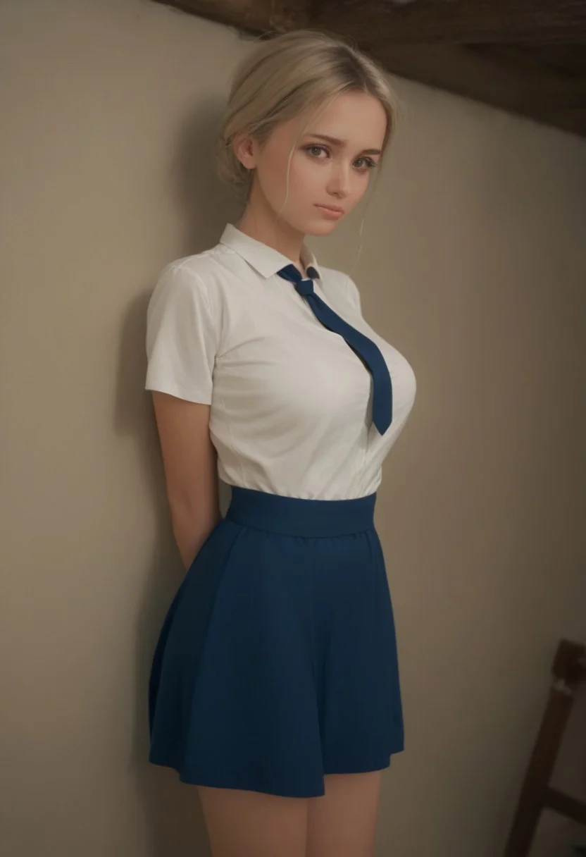 1girl, 18 years old, brown eyes, blonde hair,
perfect beautiful face, shy,
medium large breasts,
midnight, Inside the warehouse, dim light,
majicmix_style, kobeya uniform,
<lora:kobeya_Pony_v1:0.7>
Ultra High Definition, Uncensored image,
Impeccable Detail, Premier Quality, Best-in-class, Photorealistic, Lifelike,
score_9, score_8_up, score_7_up, score_6_up,