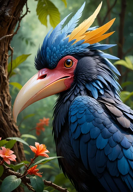 (vector art style:1.3), Portrait of an angry (hyperrealistic blue hour shot of night shot of hyper-detailed, beautifully color-coded, hyper photorealistic style light and space style night shot of exaggerated features, hyper-detailed, beautifully color-coded, ethereal Hornbill, 8k, buceros :: intricate details, ornate, flowery, bright colors background, peaceful, detailed illustration, octane render :: Johanna Rupprecht style, William Morris style :: trending on artstation, 
 masterpiece, best quality, realistic, very clear insane details, intricate details, beautifully color graded, insanely detailed and intricate, hypermaximalist, elegant, hyper realistic, super detailed, cinematic, highly detailed, {prompt], intricate, sharp focus, elegant, symmetry, perfect, fine, artistic, color spread, enhanced, dynamic composition, creative, ambient atmosphere, professional, glowing, radiant, vivid, beautiful, deep, determined,,, rich, striking, full, incredible, epic, thought, glorious, breathtaking, novel, scenic, amazing, singular, humorous interpretation, big head, big eyes, playful colors, satirical tone. Dark, lit, moody, mysterious. perceptual phenomena, immersive, minimal, detailed, sharp focus. Expressive, impasto, swirling brushwork, vibrant, "realistic, Poster design style, poster art, visually striking and informative poster, professional-grade execution, poster graphic design, (rough brush strokes: 1.5), [soft impressionist brush strokes:1.2], blinding light, canvas texture, muted colors, by Brent Heighton, by Richard Schmid, Cartoon watercolor painting style, playful cartoon character, dynamic composition, whimsical expression, soft and fluid texture, adds charm and personality, subtle gradients and blending, captures light and atmosphere, creates soft and dreamy scenes, watercolor texture, cartoon art style, whimsical character, exaggerated features, vibrant colors, dynamic composition, expressive pose, professional-grade finish, adds humor and charm. anime style, key visual, vibrant, studio anime, highly detailed, great decorative detail, polished, complex, iconic, illustrious, balanced, shiny, fabulous, brilliant, dazzling, excellent, spiritual surreal, fantastic, shining, flawless, delicate, precious, extremely, masterpiece, best quality, realistic, very clear insane details, intricate details, beautifully color graded,  insanely detailed and intricate, hypermaximalist, elegant, hyper realistic, super detailed. Dark, lit, moody, mysterious, sharp focus, Poster design style, poster art, visually striking and informative poster, professional-grade execution, poster graphic design, (rough brush strokes: 1.5), [soft impressionist brush strokes:1.2], blinding light, canvas texture, muted colors, by Brent Heighton, by Richard Schmid, Cartoon watercolor painting style, playful cartoon character, dynamic composition, whimsical expression, soft and fluid texture, adds charm and personality, subtle gradients and blending, captures light and atmosphere, creates soft and dreamy scenes, watercolor texture. Cool light, twilight, peaceful, moody, Japanese illustration, kawaii culture, soft textures, pastel colors, character art, anime influences, whimsical designs, cute characters, playful scenes, digital art, vibrant illustrations, pop aesthetics, fashion elements, youthful themes, light-hearted narratives, manga style, expressive faces, contemporary Japanese art, visual charm, cultural motifs . photorealistic, extreme detail, lifelike, crisp, precise,blurry) with open mouth, (Flat style:1.5), flat background, artstation, (sticker:0.4)
