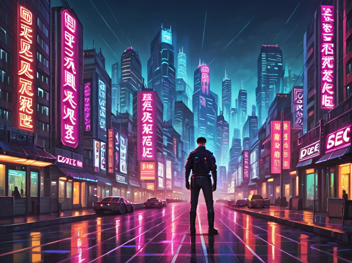 score_9, score_8_up, score_7_up,score_6_up, score_5_up, score_4_up,source_photo,photorealistic, BREAK <lora:gits95environment:0.6>,
gits95, , cyberpunk, 1boy, city, cityscape, building, standing, solo, neon lights, night, science fiction