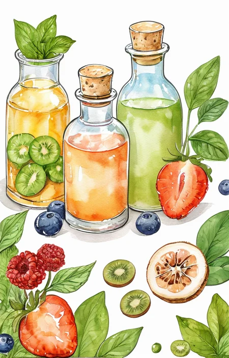 masterpiece,best quality,<lora:tbh32-sdxl:0.9>,illustration,food A bottle of perfume in garden