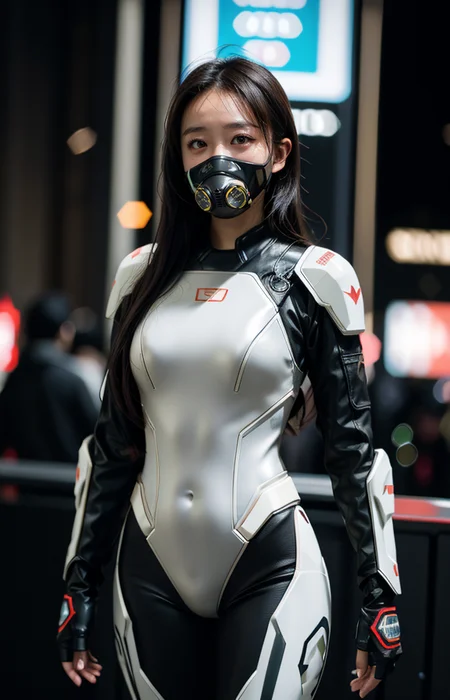 cinematic photo (best quality), future, 1girl, solo, miko motif exoskeleton suit, led, gas mask, holding blade, machinery, digital engraving, ultra highres, absurdres, deep glow effect, hdr, light particles, cinematic lighting, depth of field, Cyberpunk typeface
<lora:Better_Pose:1> <lora:fluxenhancer:1> <lora:sparklycism:1>, <lora:Tangbohu_real_style_FLUX_type_A:1>, , 35mm photograph, film, (bokeh:1.3), professional, 4k, highly detailed