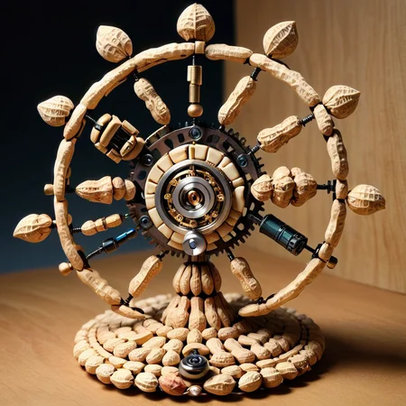 pnts<lora:pnts:1> mind control device, escapement mechanisms,locks,multi-purpose modules,casters, floral, cracked