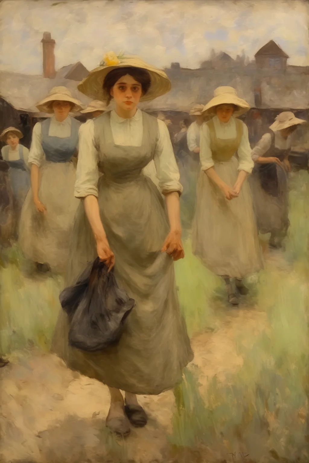 <lora:Theodore Robinson Style:1>Theodore Robinson Style - Sublime historical impressionist painting