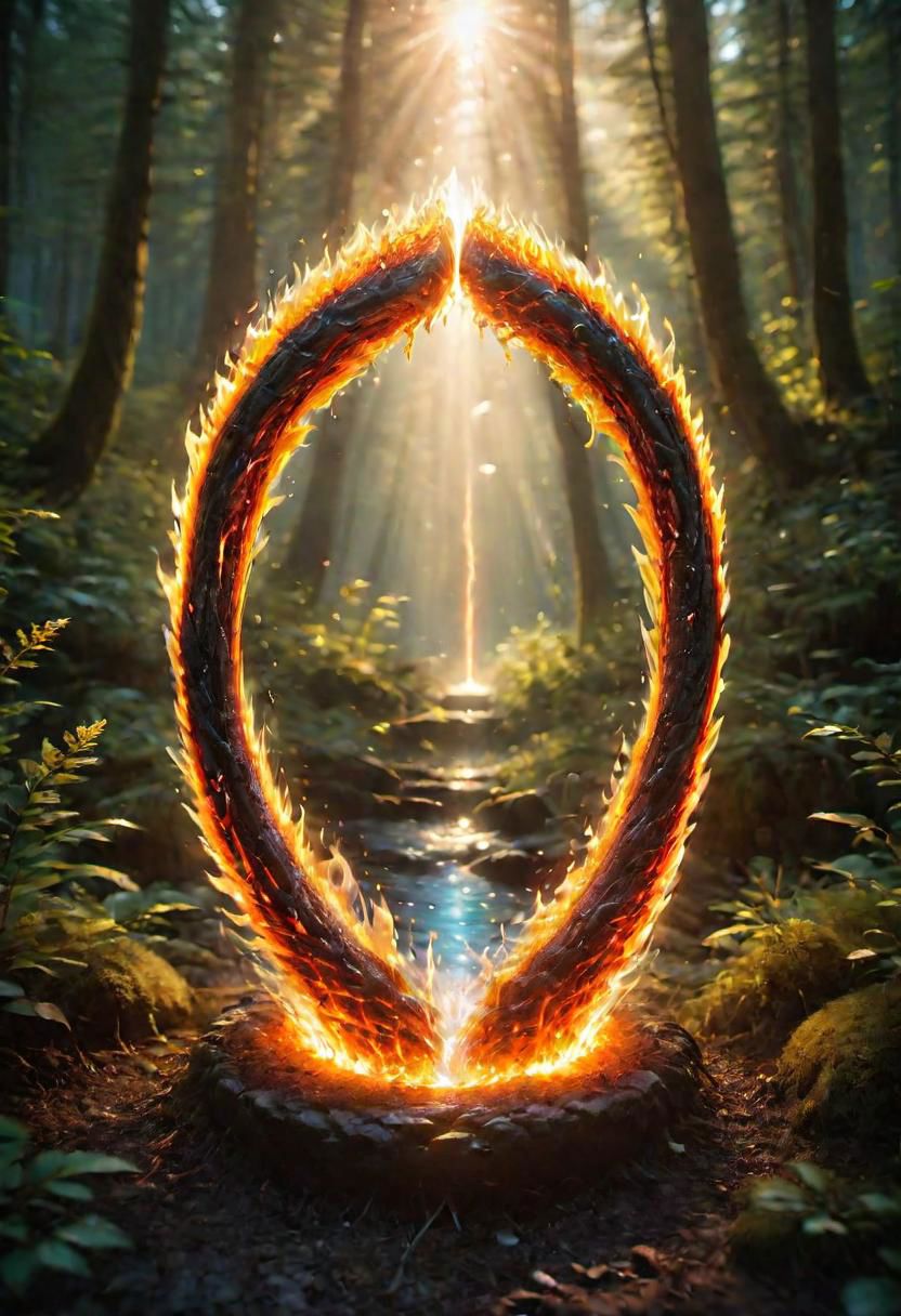 onoff, a photo of a (beautiful:1.7) portal to Tr na ng, colorful, glowing, ultra detailed, well defined fire and water  masterpiece <lora:onoff4:1>