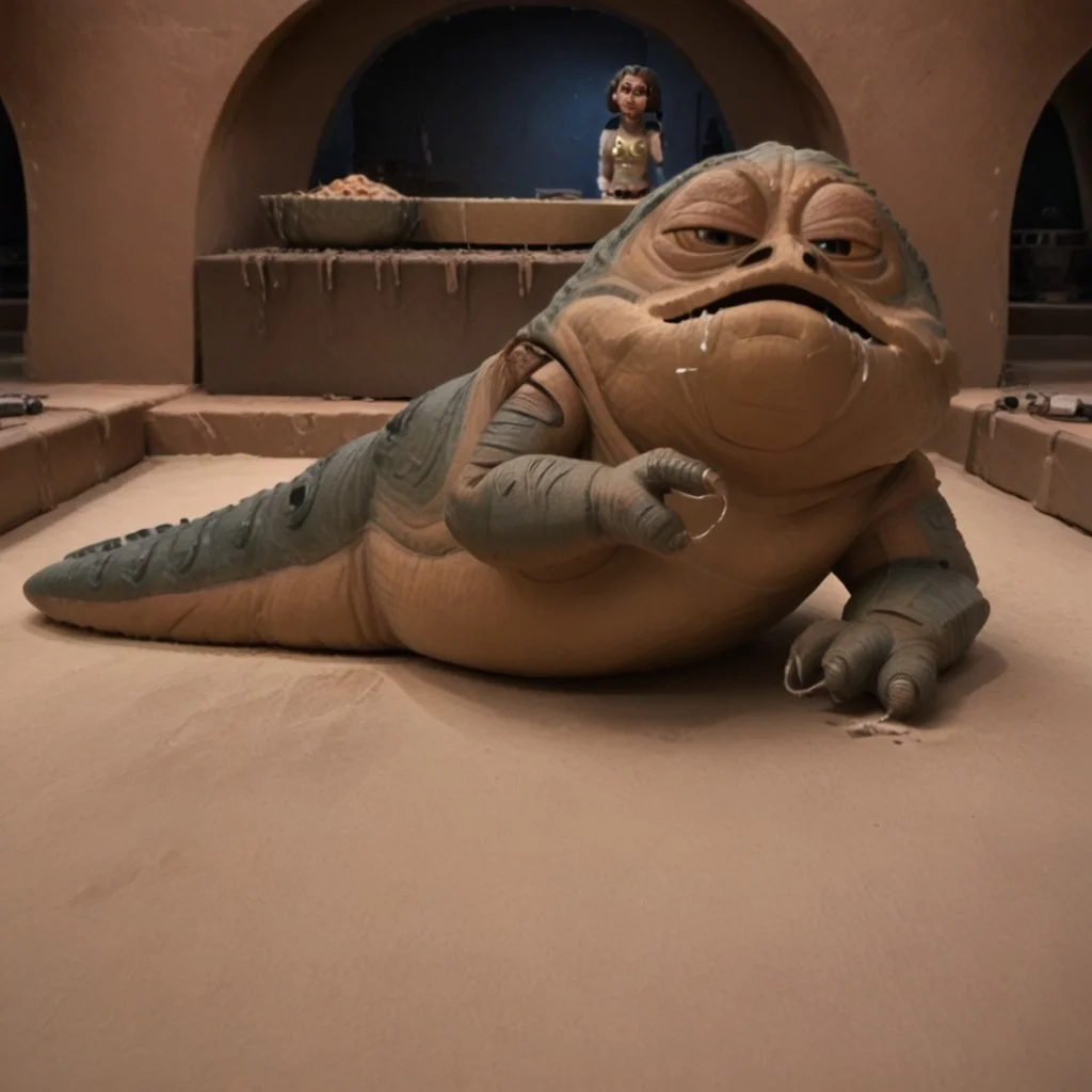 Hasselblad X2D 100C with polarizing filter, low exposure, high contrast, ISO 125, with a 50mm prime lens,
Jabba's throne room from the 'Star Wars' movie universe, a busy scene depicting various alien races from the Star Wars universe, conducting their business and leisure in the court of Jabba the Hutt. Jabba lies on his hover sledge throne at the front of the room, while musicians and scantily-clad human and twilek females dancers look down through an open hearing in the floor in horror and fascinating as Princess Leia, after being cast down into the pit below by Jabba, and dressed in her revealing slave girl bikini costume, is devoured by the mighty Rancor beast, Leia screams as the beast tears off her bikini and sinks it's teeth into her supple flesh, struggling, humiliated, embarrassed, Jabba's throne room, 
Jabba's Throne Room , jabba the hutt, Jabba's throne Room , slave leia outfit, jabba the hutt, monster, monster, claws, sharp teeth
