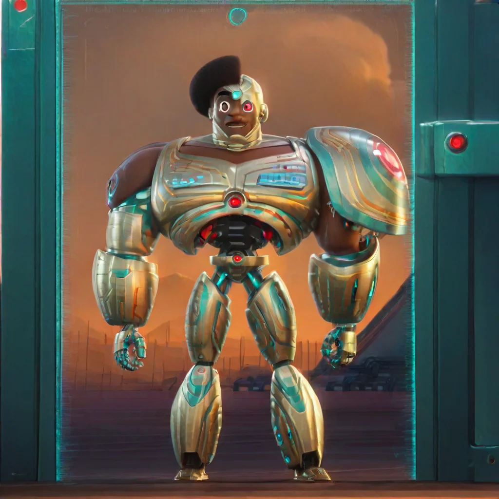 cyborg, robot, solo, mecha, 1boy, science fiction, dark skin, male focus, armor, dark skin, score_9, score_8_up, score_7_up, score_6_up <lora:vinceteaa_020_04v2-step00000400r:1> good face, good eyes, looking at viewer, full body, standing,
