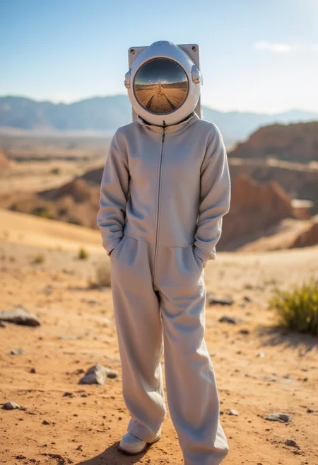 A futuristic astronaut stands on an alien planet, her suit designed to adapt to the environment. The landscape reflects in her visor, showcasing the wonders of the universe.
, aidmaHyperrealism, aidmafluxpro1.1, aidmaRealisticPeoplePhotograph