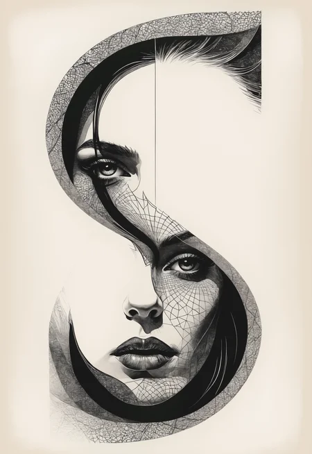 line art drawing of [ closeup of a giant silhouette musical note , (glitch art:1.5)
:  fantasy contours symbiosis, creative illustration of an ephemeral woman, prismatic interference, negative space : 8]
, mesmerizing scene, dramatic lighting, stylized by Dan Hillier and Greg Rutkowski . professional, sleek, modern, minimalist, graphic, line art, vector graphics <lora:Dark_Novel:0.5>