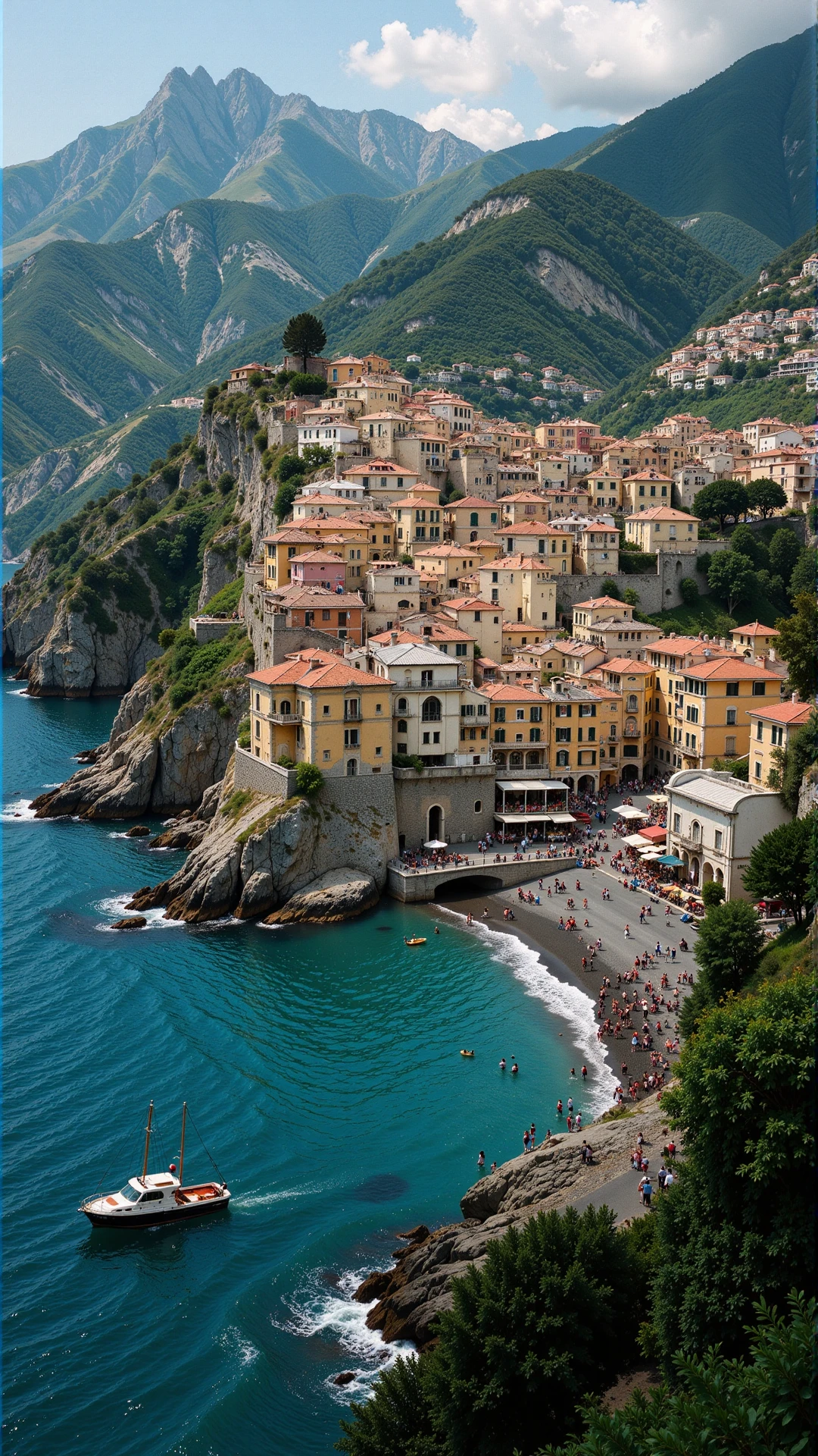 photo, photography, Fujifilm XT-4 Viltrox, Amalfi Coast, Italy landscape, noon, very intricate, very detailed, realistic. sharp, bright, colorful, film grain, high contrast, <lora:Anti-Blur:1><lora:Insane Detail Slider:0.25>  <lora:flux.1_lora_flyway_Epic-detail_v2:0.3> <lora:fluxenhancer:0.25>