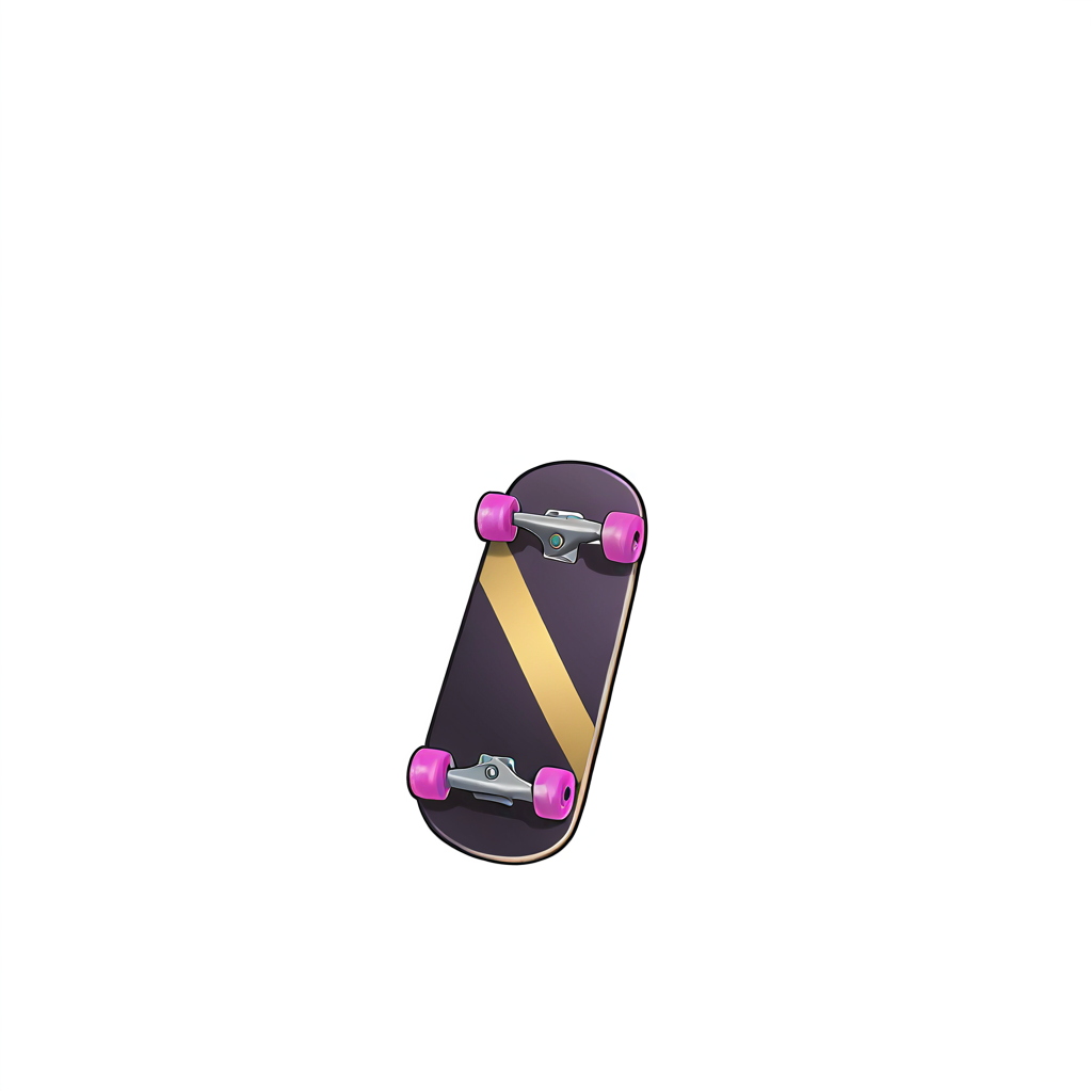 skateboard, solo, white background, simple background, no humans <lora:icon_outline_semireal:0.8>