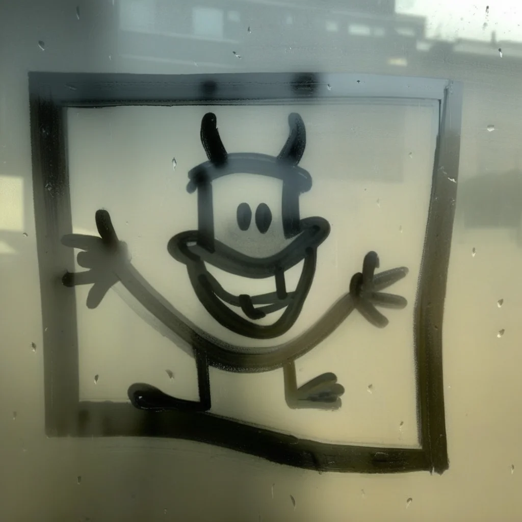 finart devil window drawing<lora:finart:1>