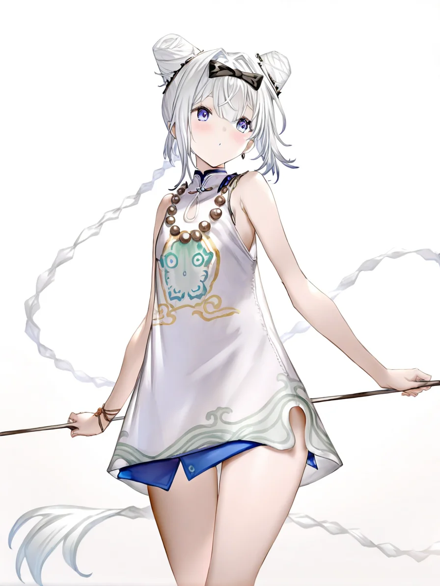 1girl,,suiyinzi,solo,white hair,very long hair,simple background,77gl,<lora:suiyinzi-000010:1>, masterpiece, best quality, very aesthetic, absurdres