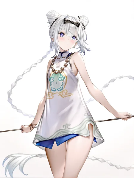 1girl,,suiyinzi,solo,white hair,very long hair,simple background,77gl,<lora:suiyinzi-000010:1>, masterpiece, best quality, very aesthetic, absurdres