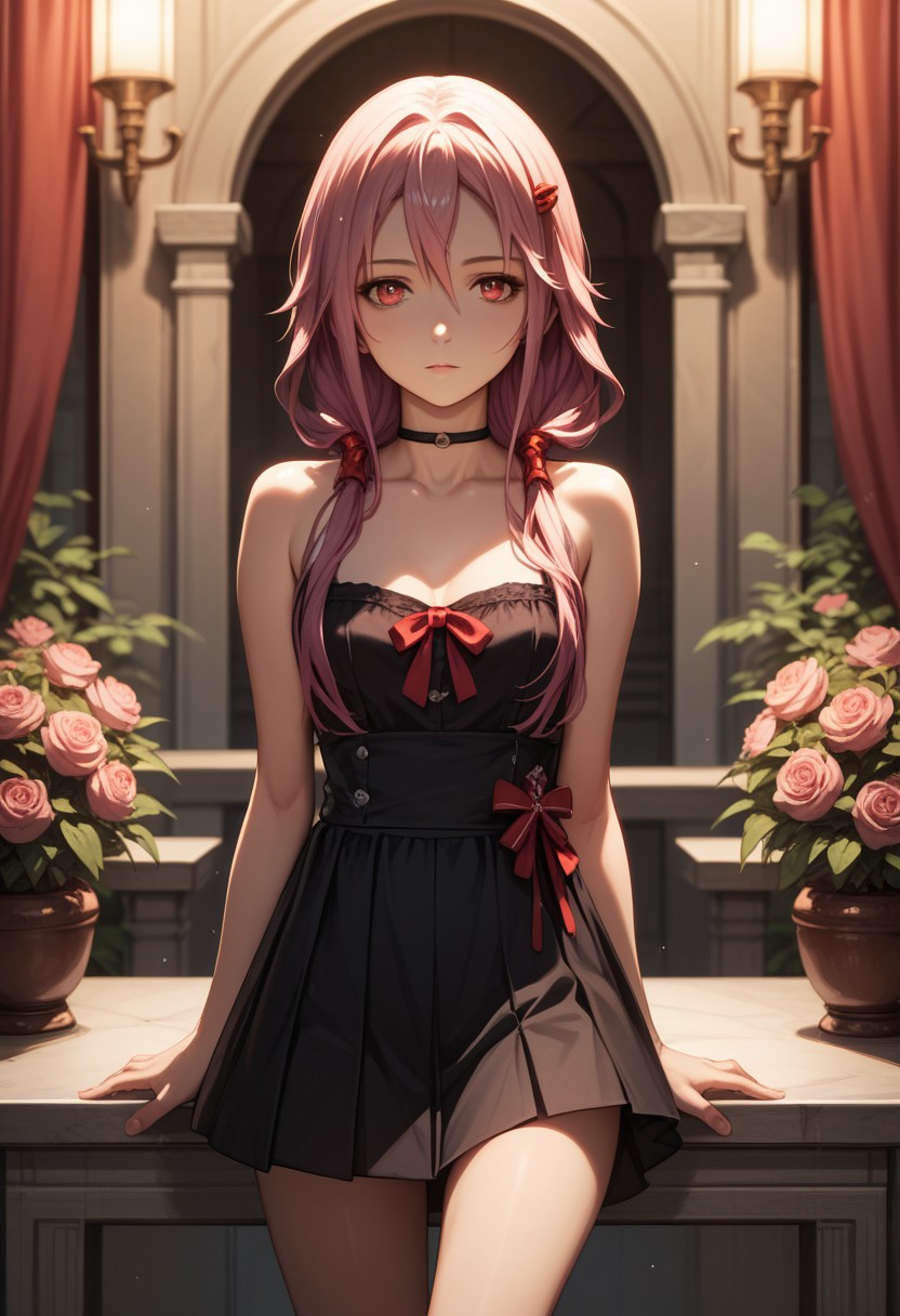 score_9_up, score_8_up, score_7_up, extreamly detailed, beautiful detailed face, complex detailed background, 1girl, BREAK, 
INORI YUZURIHA, short white student uniform, black skirt
