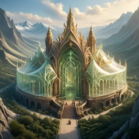 8k,hi res,(surreal,score_9, score_8_up, score_7_up, score_6_up),realistic analog photo, award winning photo,magnificent, celestial, ethereal, painterly, epic, majestic, magical, fantasy art ,((glowing runes:1.5),((The Elven style:1.7)),((a tall elven tower with balconies and open work windows, arches:1.3)),(against the background of fabulous nature:1.5),((fabulous nature:1.7)),((Elven tower, stands against the backdrop of mountains:1.7)),((Lightning is dancing around the a tall tower:1.5)),(((a tall green transparent jade  fairy-tale elven with a golden ornament tower:1.5))),((where magical runes seem to be perfectly intertwined with the  the tower:1.7))), where the natural elements are rampant (((the power of the storm, the power of lightning, the power of fire))), where natural elements run amok (((the power of the storm:1.3))),(((the power of lightning:1.3))),(((the power of fire:1.3))) ((beautiful ancient fairy garden of emerald jade runestones:1.5)),(realistic detailed background),<lora:Tangbohu Detail Tweaker:-0.1>,<lora:Elven-Architecture_ponyXL_LOREVER:1>,<lora:Tempest_Magic_-_XL_Grimoire:1>, tempestmagic,<<lora:Awfully_Stylish_v15.2:1>,<lora:extremely_detailed:1.2>,<lora:glowneon_xl_v1:0.75> <lora:ThunderMagic:0.6>  tempestmagic