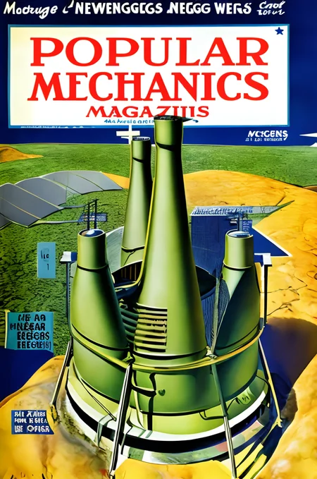 popularmechanics magazine cover showing the (green energy), nuclear reactor, high resolution scan, intricate detail <lora:hjpopularmechanics_v10:0.8>