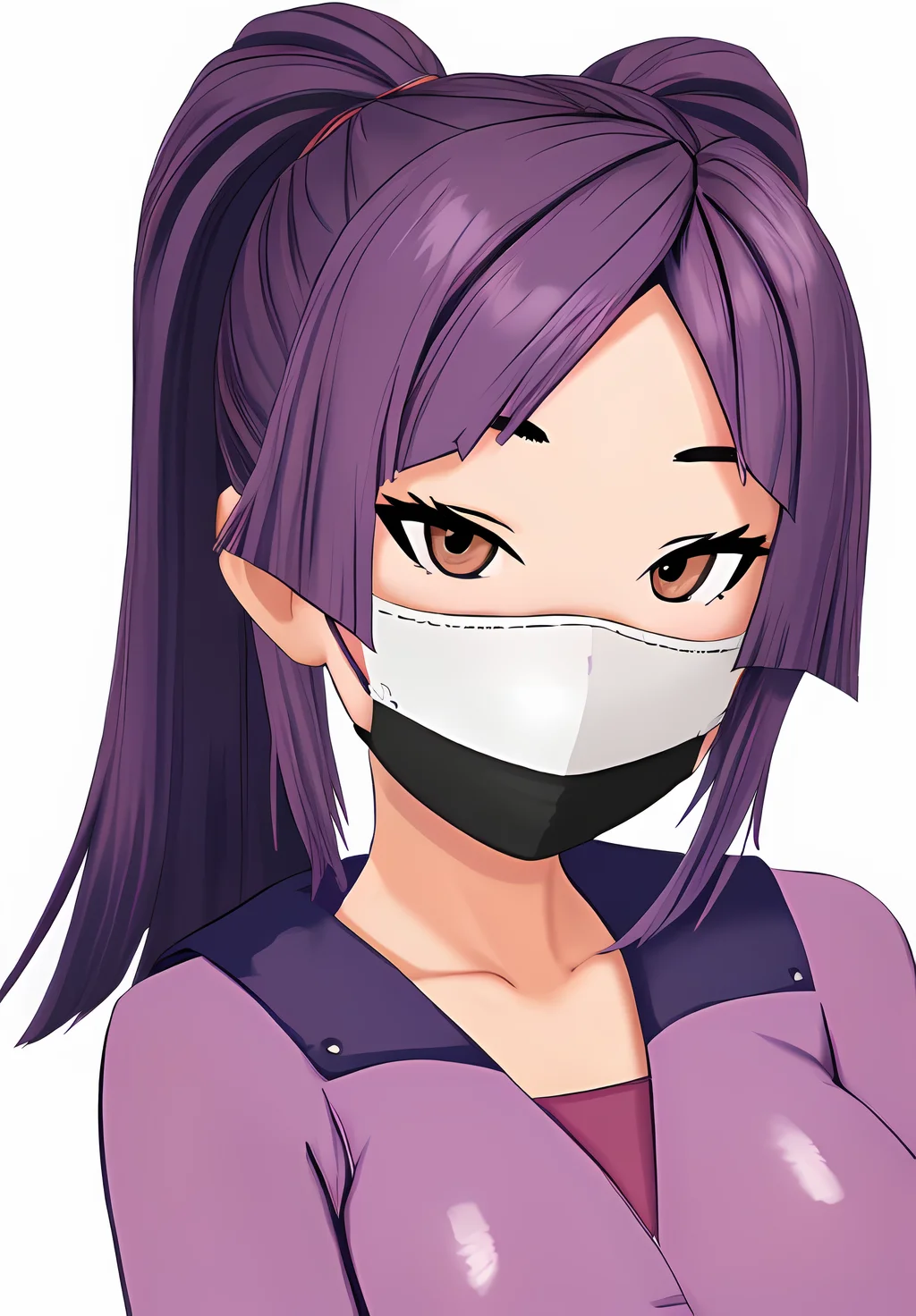 <lora:kunoichi_masako:0.8>, kunoichi_masako, 1girl, solo, ninja, face mask, (seductive, alluring, charming:1.3), (highly detailed, high quality:1.3)