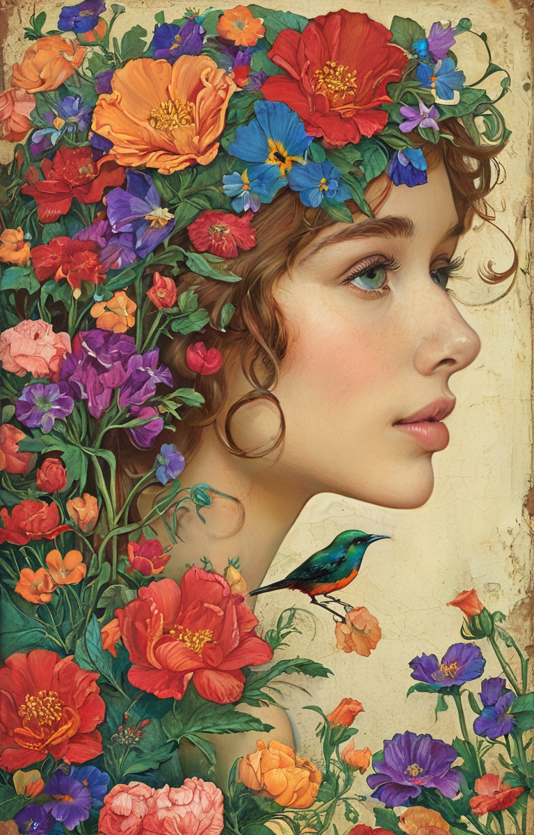 masterpiece,best quality,<lora:tbh144-sdxl:0.7>,patten,computer,flowers,illustration