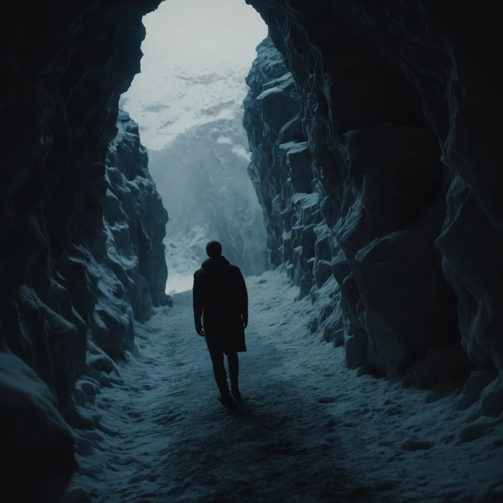 cinematic film still of <lora:rotated view Style:1>
a person standing in a cave with snow looking at camera in a dutch angle style rotated view style canted angle, shallow depth of field, vignette, highly detailed, high budget, bokeh, cinemascope, moody, epic, gorgeous, film grain, grainy