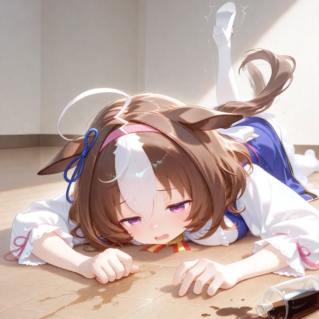 1girl, meisho doto \(umamusume\), tripping, lying, spilled drink,
very awa, masterpiece, best quality, amazing quality, absurd res, hi res, highres, <lora:NoobV065sHyperDmd:0.3> <lora:naitian_epoch_12:0.8>