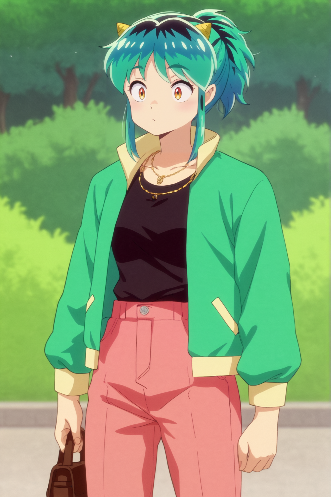 <lora:Lum:0.8>  rating_all, score_10, score_8_up, score_7_up,  Lum, green jacket, pink pants <lora:sdxl_lightning_4step_lora:1.0>