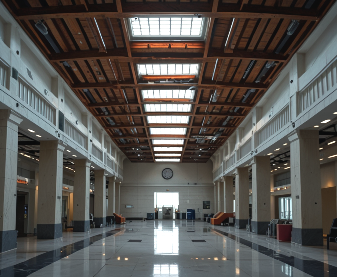score_9, score_8_up, score_7_up, 
<lora:Authoritarian_Interior_(Architecture)_(Pony)_(AD):0.8> Authoritarian Interior, interior design, architecture, limestone, marble, wood, plaster, coffered ceiling, 8K, In'ei, chiaroscuro, volumetric lighting, perfect depth of field shot, 8K CGI render, beautiful, subsurface scattering, photographic realism, asymmetric viewpoint, off center perspective, art by Thomas Kinkade, airport, international airport, airport terminal, BREAK zPDXL, <lora:wowifierXL:0.2> art by mooncryptowow <lora:sdxl_lightning_8step_lora:0.4> <lora:detailed_notrigger:0.5>
