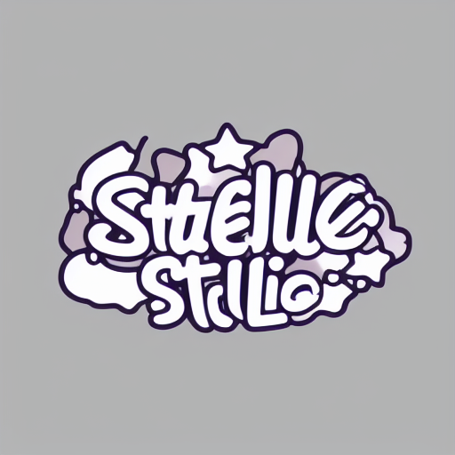 a fun and unique anime style logo for the character "Stelle"