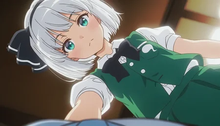 1girl,looking at viewer,
konpaku_youmu,
<lora:shinjidai_V3:1>
(depth of field, bokeh, solo focus, :0.9)
<lora:dmd2_sdxl_4step_lora_fp16:1>
from below,, dutch angle
