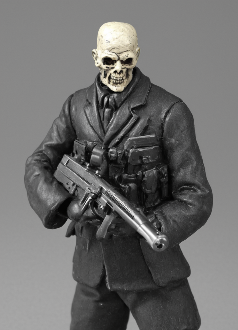 Roland the Headless Thompson Gunner, headless man holding a tmmygn submachine gun
 <lora:Thompson_Submachine_Gun_-_1928_SDXL:0.8>