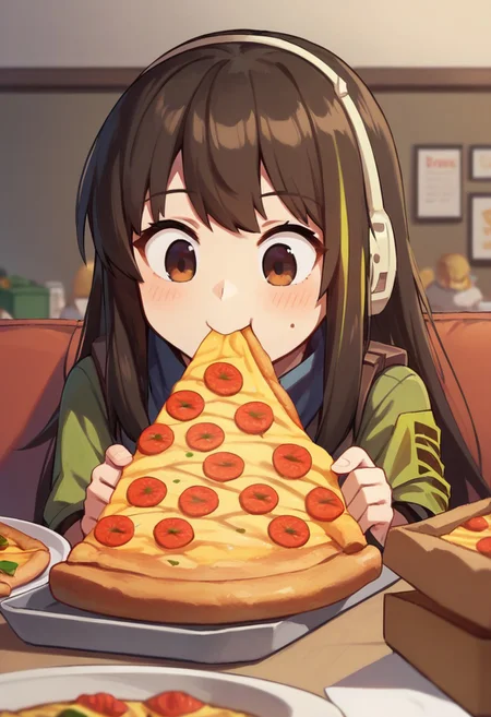 score_9, score_8_up, score_7_up, source_anime,
<lora:m4a1.pony1:0.9>, 1girl, human,
m4a1, def, indoors, restaurant, pizza, sitting, eating pizza, cheese sting, joy, happy,