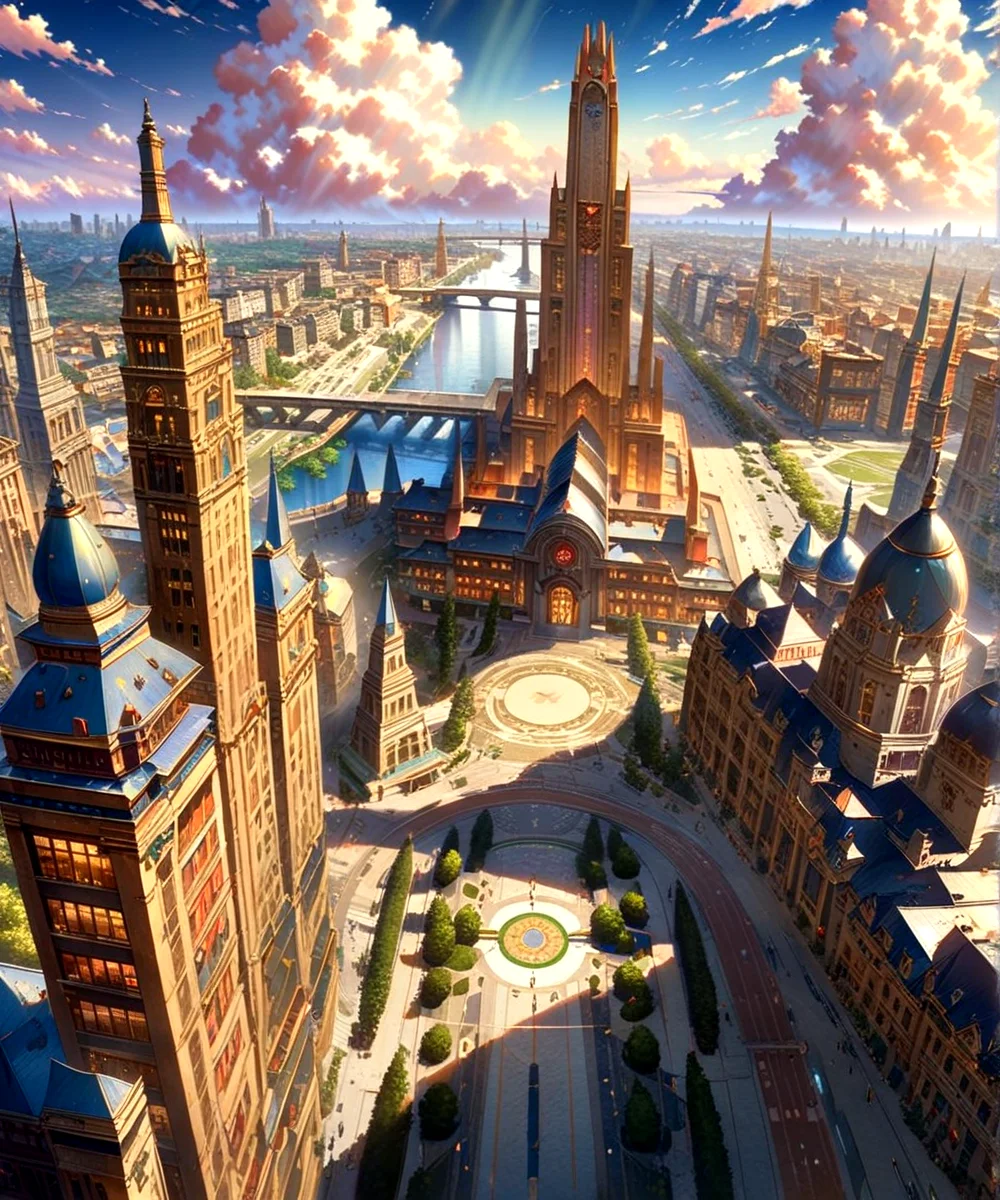 score_9, score_8_up, score_7_up,
<lora:Authoritarian_Architecture_(Architecture)_(SDXL)_(AD):0.8> authoritarian, scenery, building, city, cityscape, architecture, monumental architecture,
8K, In'ei, chiaroscuro, soft natural volumetric cinematic perfect light, perfect depth of field shot, ray tracing, photometry, beautiful, subsurface scattering, idealized modern city, wide beautiful boulevards, busy city center, parks and manicured lawn areas, large parks, plazas, skyscrapers, hyper detailed, art by Thomas Kinkade, detailed background, detailed photographic fluffy anime clouds, Unreal Engine, CGI render, absurdly detailed, modern era photograph, masterclass oil painting, made of sandstone and concrete, monumental skyscrapers, vivid white sandstone, rose sandstone, tan sandstone, marble,
BREAK zPDXL, zPDXLxxx, <lora:wowifierXL:0.2> art by mooncryptowow <lora:sdxl_lightning_8step_lora:0.4> <lora:detailed_notrigger:0.5>